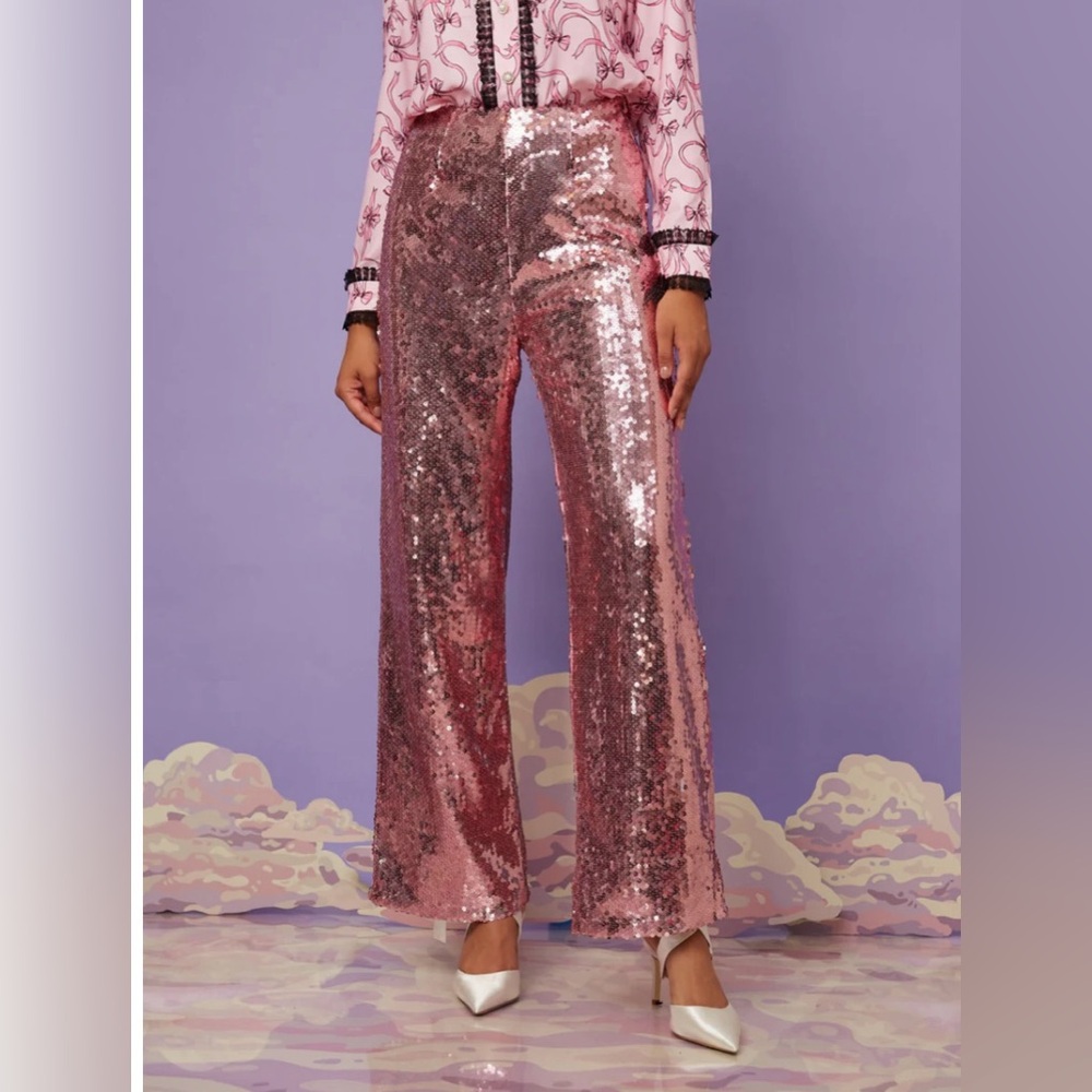 Sister Jane Pink sequin Pants / Trousers